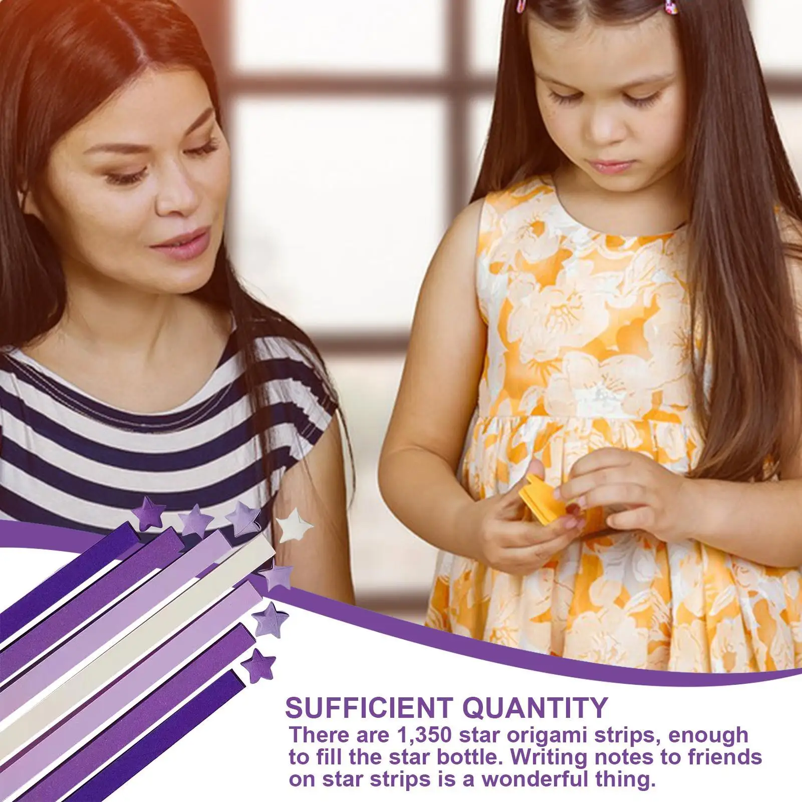 スター紙 1350 枚紙星ストリップかわいい漫画クラフト紙手作り紙星ストリップ装飾学校教育