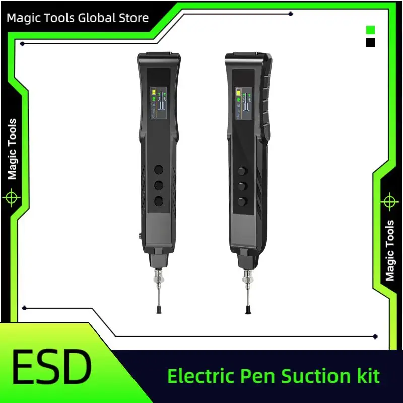 Kit de caneta de sucção a vácuo elétrica recarregável ESD-Safe – Ferramenta portátil de manuseio e desoldagem de componentes SMD