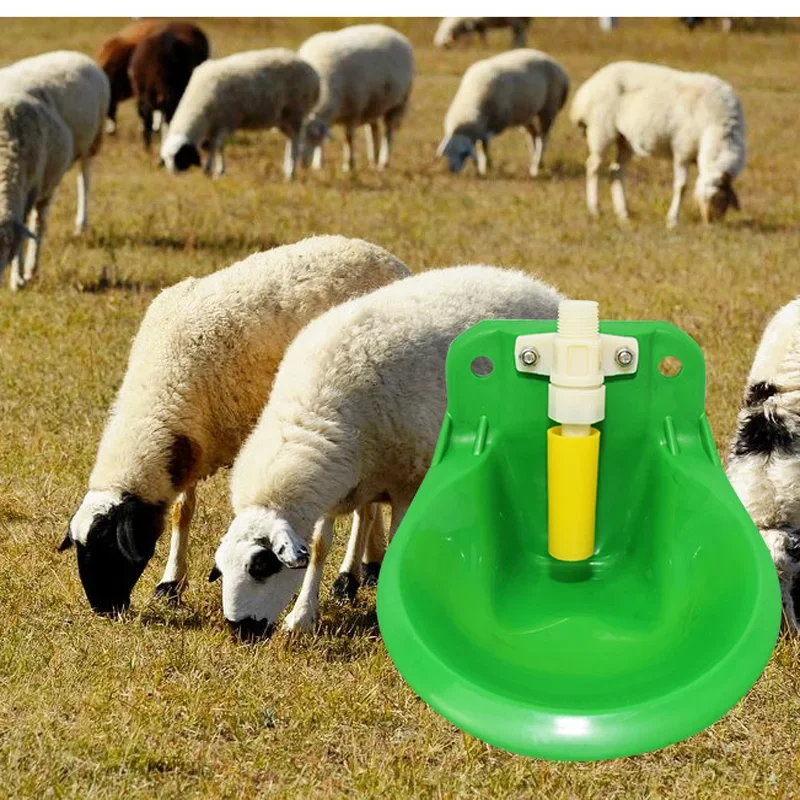 1 Pc Sheep Automatic Drinking Bowl Pony Calf Pig Feeder Animal Feeder Engineering Plastics Green Premium Drinking Water