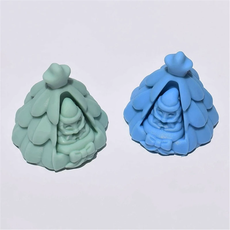 Christmas Tree Candle Gypsum Mold Practical Aromatherapys Silicone Molds Desktops Ornament Mold Home Decoration Molds