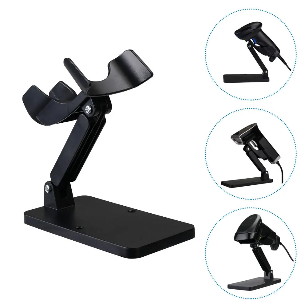 

ABS Barcode Scanner Stand Compact Lightweight Holder for Desk Desktop Handheld Scanner Use Qr Barcode Scanners Holder