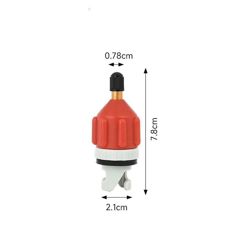

2PCS Multi-Functional Pump Adapter – Inflatable Boat & SUP Paddle Board Air Valve Adaptor for Canoe, Kayak, Orange/Black