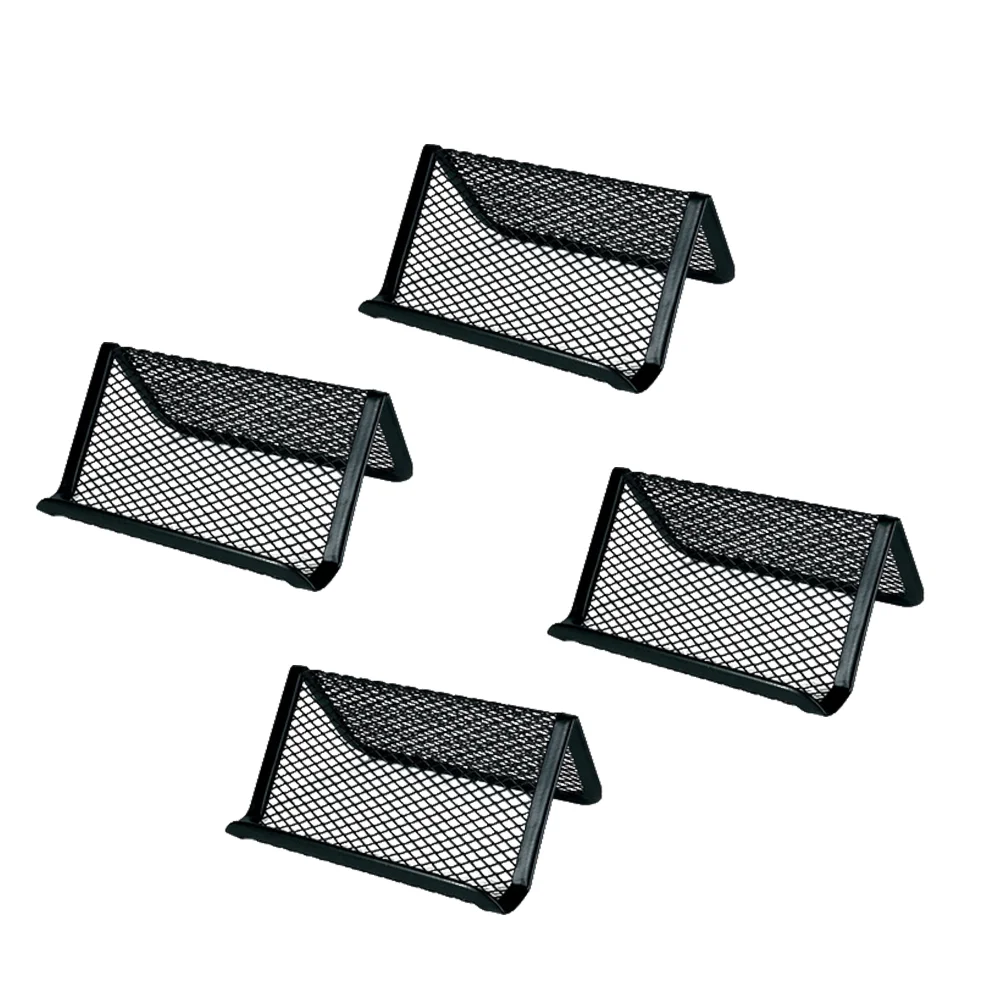 

Business Card Holder Mobile Phone Office Desktop Organizer Cards Stand Racks Metal Display Stands