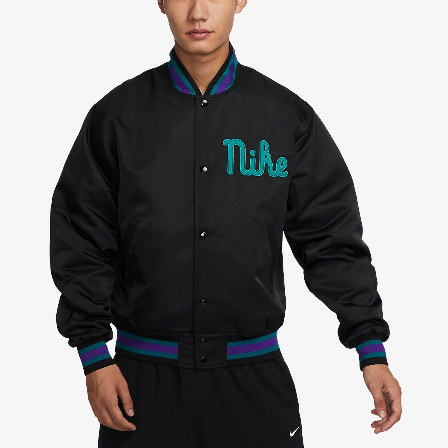 

Nike genuine 2023 Autumn New Men's Loose Satin Casual Jacket FQ7970-010