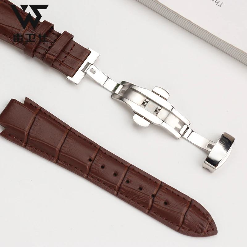 24x14mm Cowhide Leather Watchband For 1853 Tissot T60 Strap Belt L875/975K Series Bracelet Convex End Watch Strap Accessories