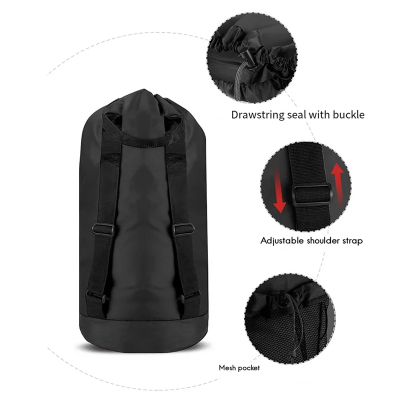 

B84B-2X Laundry Bag With Shoulder Straps And Mesh Pocket Laundry Backpack Large Portable Laundry Hamper