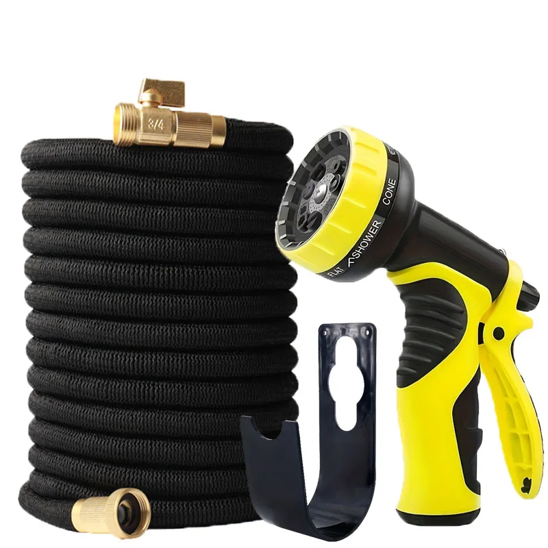 

Садовый телескопический шланг, 10-функциональная автомойка высокого давления, универсальный садовый поливочный шланг, водяной пистолет