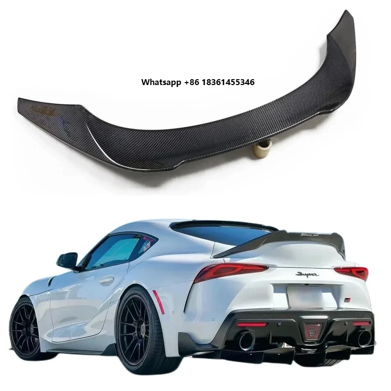 

For SUPRA A90 A91 Carbon Fiber Car Rear Trunk Lip Wing V Style Rear Spoiler Exterior