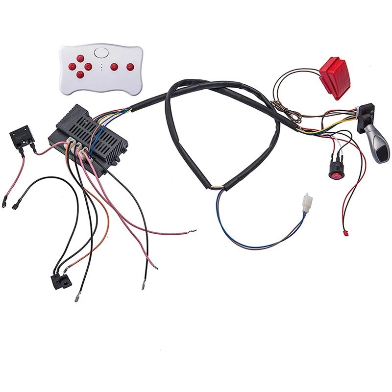 24V DIY zmodyfikowane przewody i zestaw przełączników, z pilotem Bluetooth 2.4G, dla dzieci Electric Ride On Car Accessories