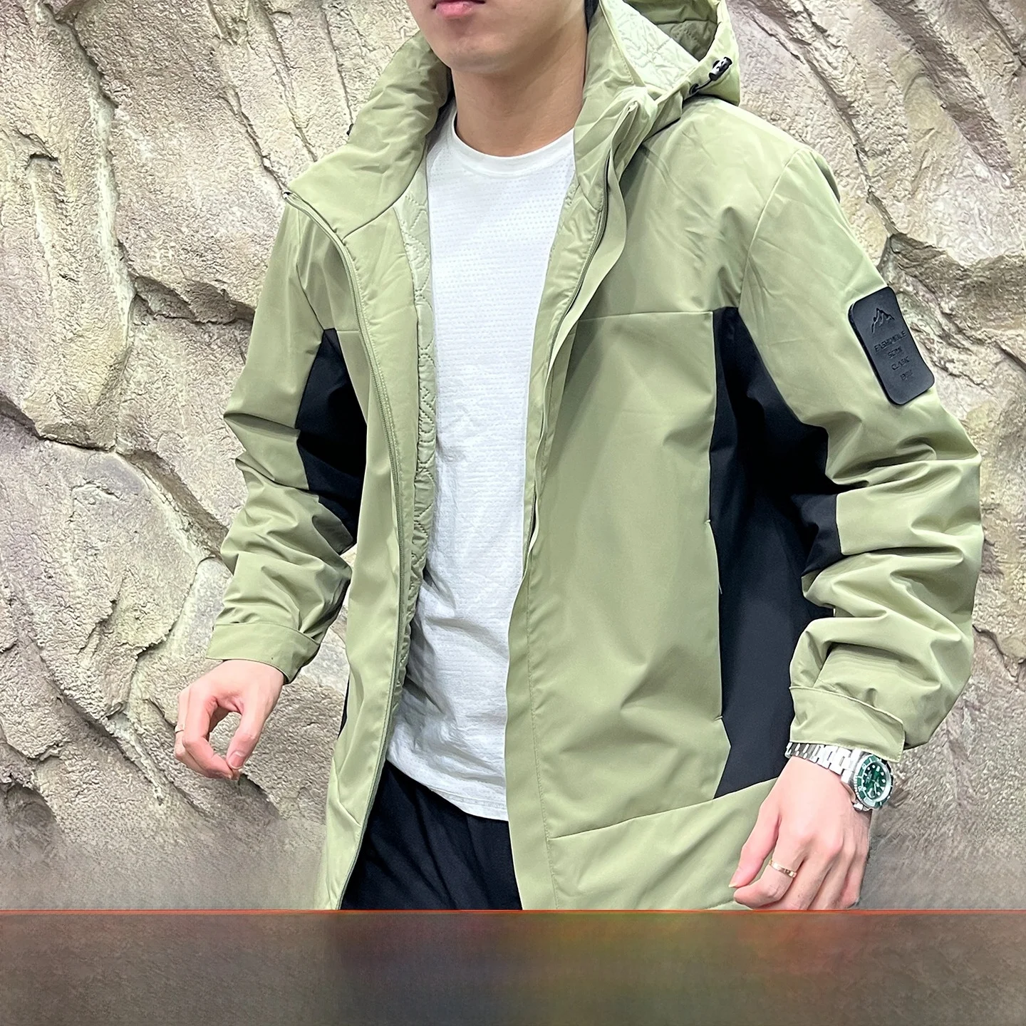 

Мужская хлопковая куртка для улицы с капюшоном, термоотражающая, стеганая, водонепроницаемая, осенне-зимняя, несъемная