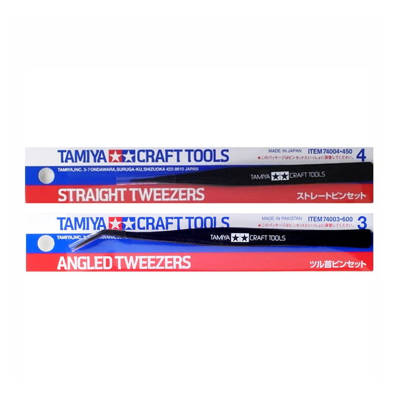 TAMIYA 74003/74004 Angled/Straight Tweezers Stainless Steel Water Stick Special Tweezers High-precision Tweezer Model Craft Tool