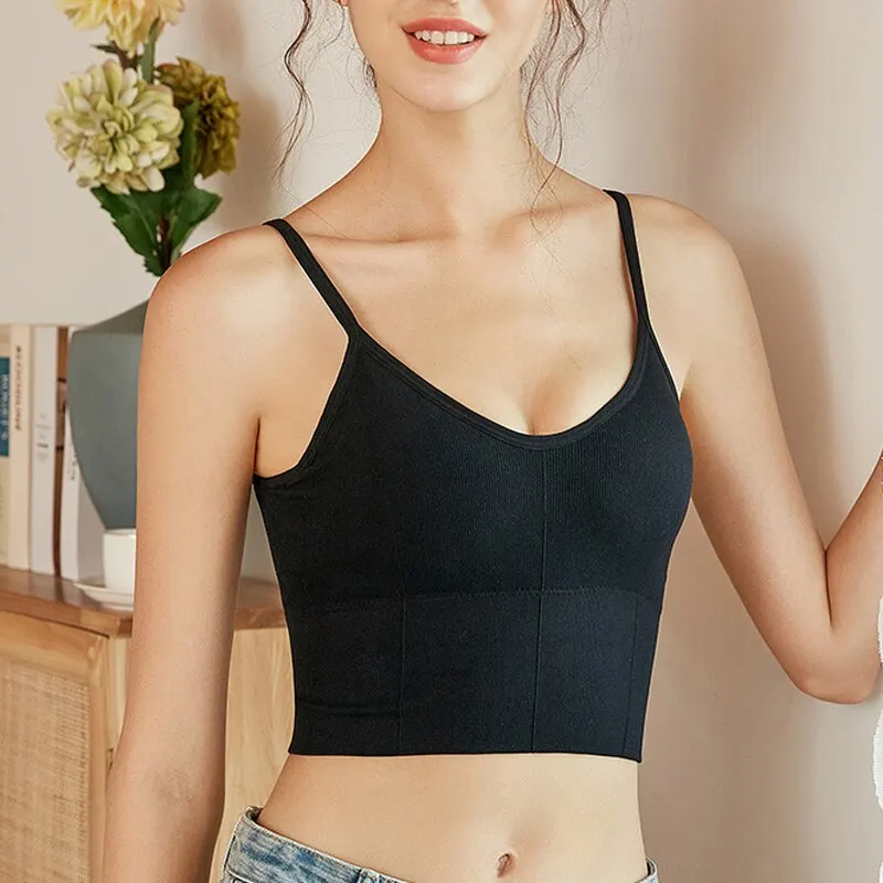 Reggiseno sportivo traspirante Top fitness anti-sudore Reggiseno yoga senza cuciture da donna Reggiseno sportivo push up antiurto