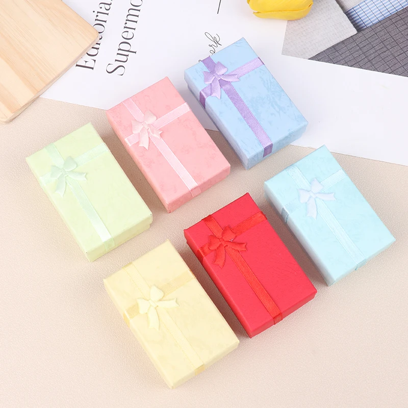 5pcs/lot Box Jewelry Packaging Box Cardboard Jewellery Box Earrings Ring Necklace Wedding Gift Packaging Box