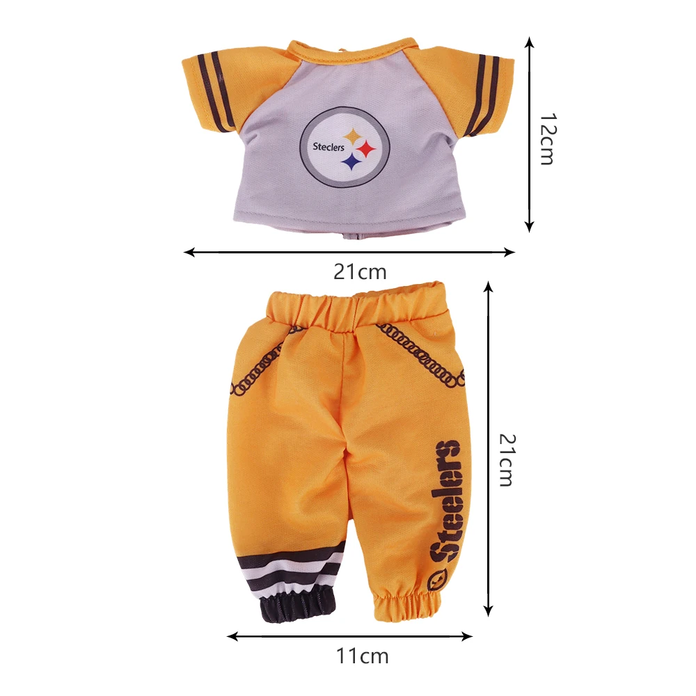 เหมาะสำหรับตุ๊กตาขนาด 18 นิ้ว, ตุ๊กตารีบอร์น อุปกรณ์เสริมเสื้อผ้า, ชุดกีฬากลางแจ้ง รองเท้า ถุงเท้า ชุดฟุตบอล ของขวัญสำหรับเด็ก