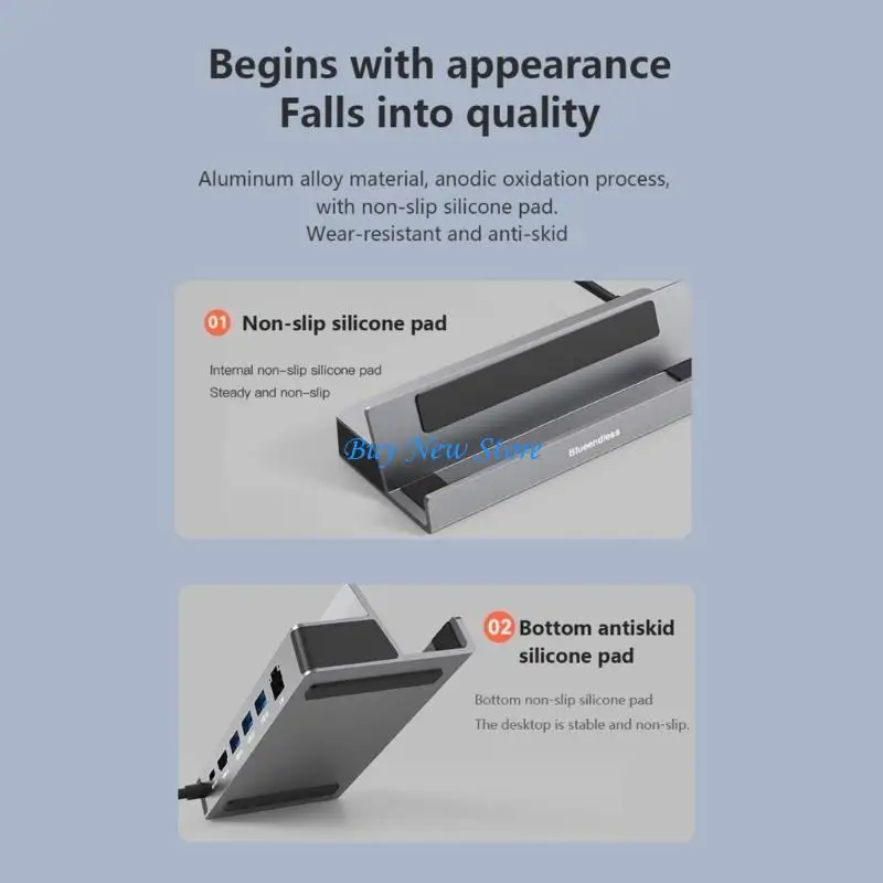 20CE 6-em 1 Placas ancoragem USB3.0 Hub para dock steamdeck para doca Steamdeck