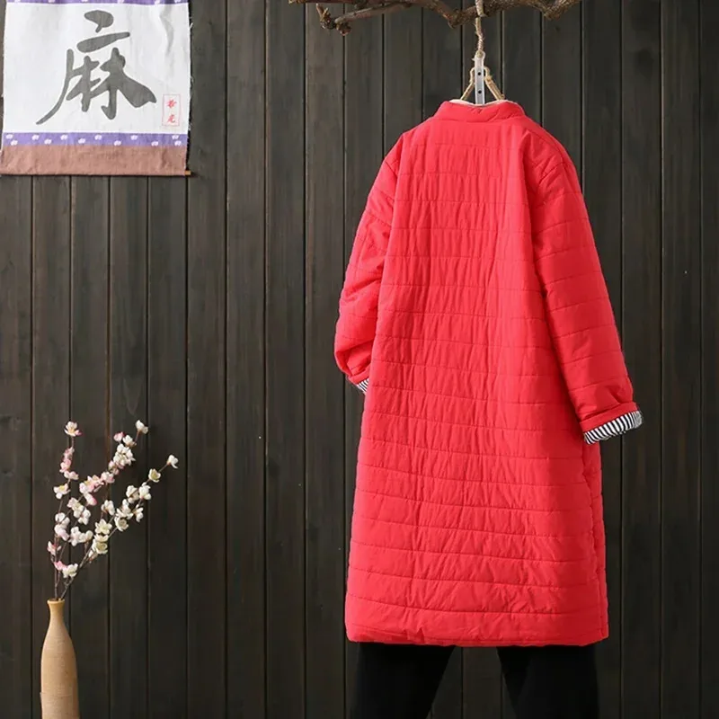 2026 Traditional Clothing For Women Plus Size Modern Cheongsam Qipao Winter Cotton Chinese Oriental Dresses FF25 - view 5