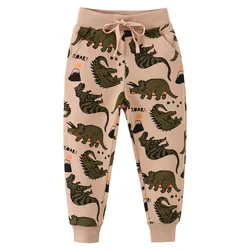Jumping Meters Dinosaurs Children's Boys Girls Sweatpants Autumn Spring Cartoon Baby Trousers Pants Sport Harm Kids Lose Pant