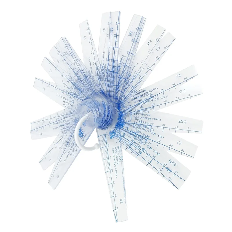

1 упаковка, пластиковый щуп 0,05-3 мм, инструменты для измерения толщины 25 в 1, щуп для измерения зазоров
