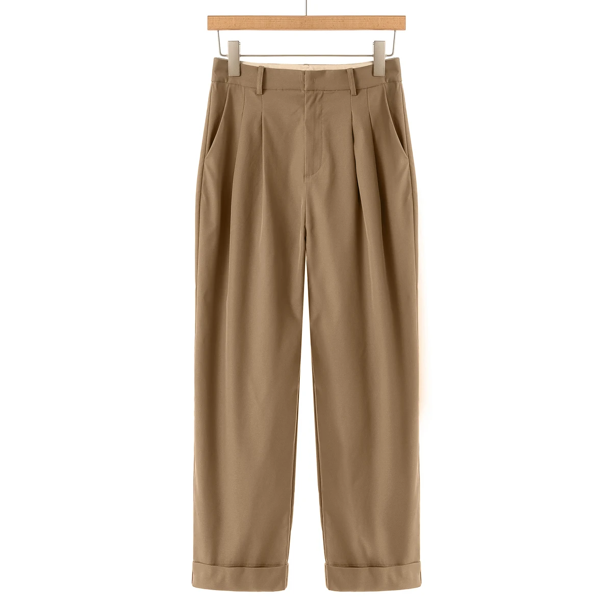 Taille haute pantalons décontractés trajet Sle taille haute couverture hanche neuf Points dames Polyester Fiber Harlan pantalon fermeture à glissière