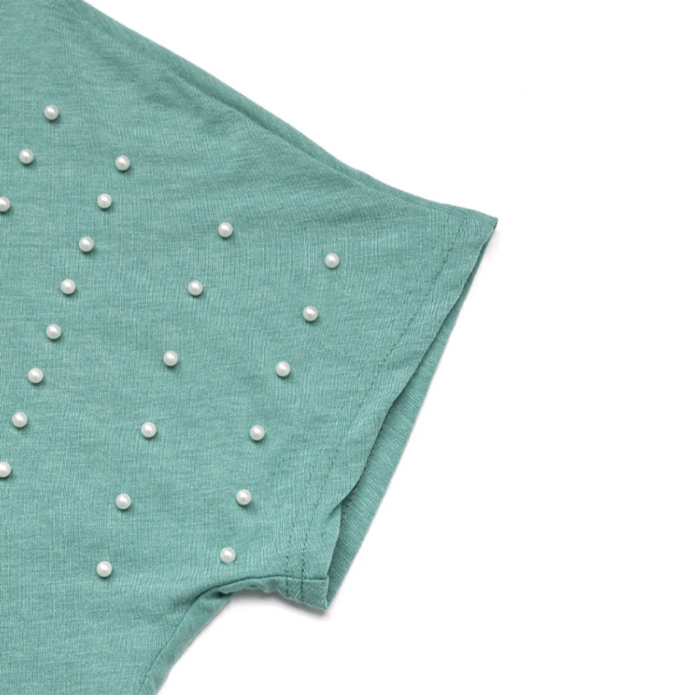 

Green Backless Casual Top Backless Solid Color Tee Backless Loose Summer Tee Breathable Fabric Hollow Out Back