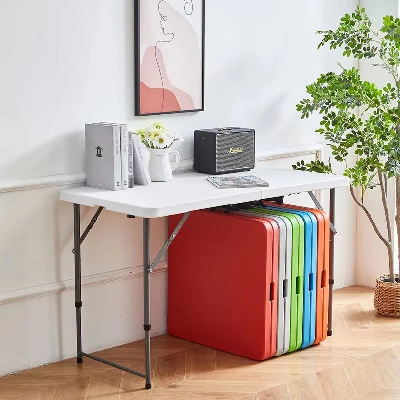 新しい折りたたみ式アウトドアテーブル、高さ調節可能、ポータブルキャンプデスク、ガーデン防水、高品質ダイニングロングテーブル、ホワイトチェア