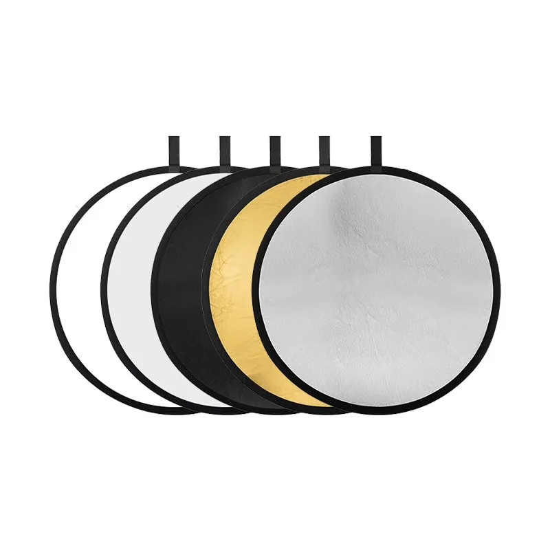 

Reflector Photography 30cm/60cm/80cm 5-in-1 Light Board Round Folding Portable Small Flexible Board