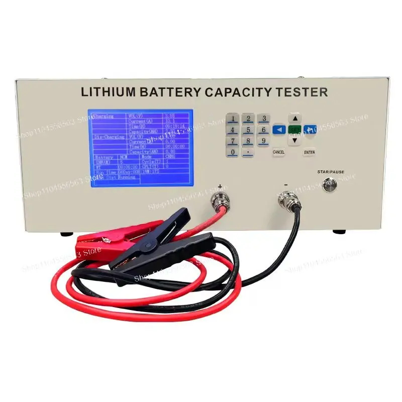 Multifunctional lithium battery capacity tester 2-100V/1-20A, with charge/discharge function, for battery cells and packs