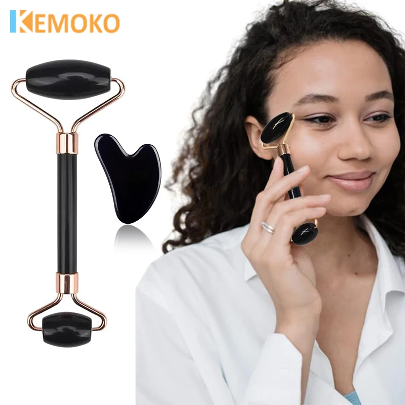 

Natural Jade Roller Face Gua Sha Visage Lifting Natural Stone Body Neck Massager Acupoint Eye Care Spa Massage Tools Massage