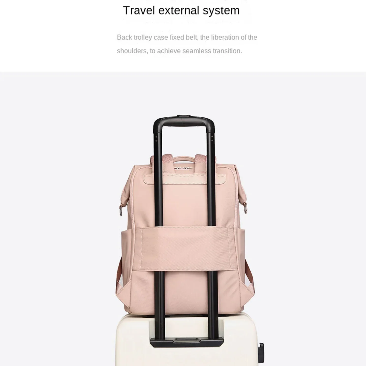 Women's Lightweight Pink Backpack - Water Repellent Casual Laptop Bag for Daily Travel Commute School - College Students & Girls