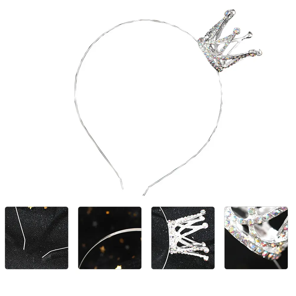 

Elegant Crystal Crown Headdress Glitter Hair Piece For Women Girls Wedding Party Bridal Rhinestone Crown Decor Accessory