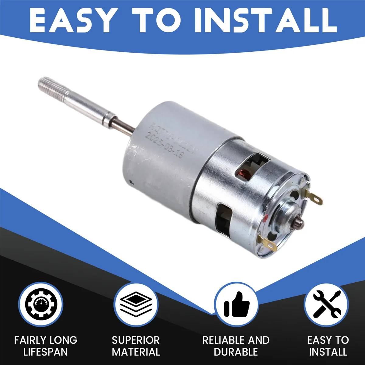 ABNJ 775 Motor 12/21V Gear 5MM Shaft for Li-Ion Lawn Mower Cordless Charge Drill Screwdriver