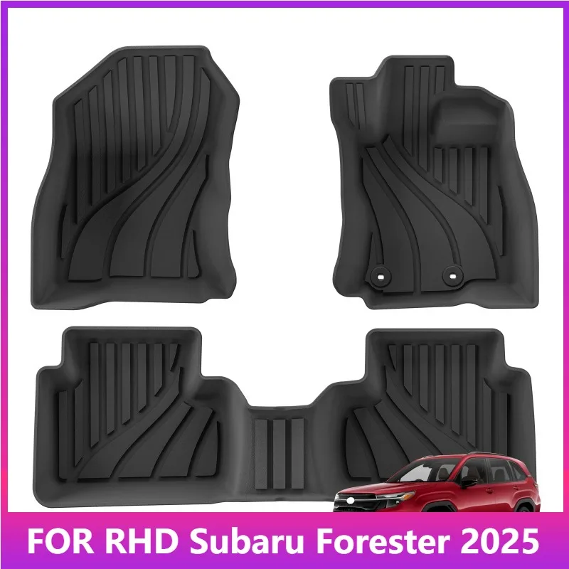 

RHD For Subaru Forester 2025 TPE 3D Car Floor Mats Cargo Liner Trunk Pad All-Weather Accessories Black