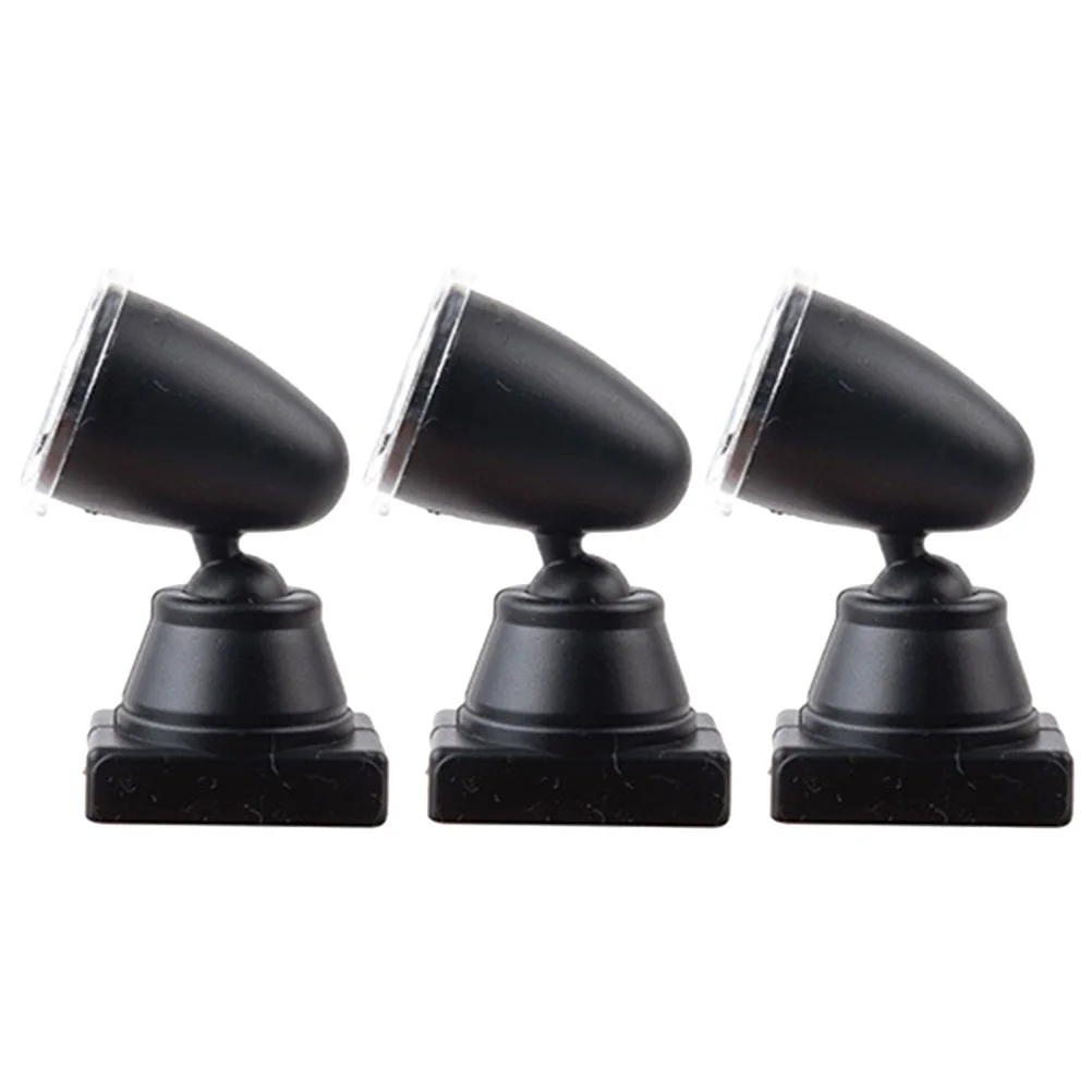 

3 Pcs Model Signal Light Miniature Bedroom Supplies Sand Table Spotlight Lamp LED Lights Trainsp Scene Decor House Supply Toy