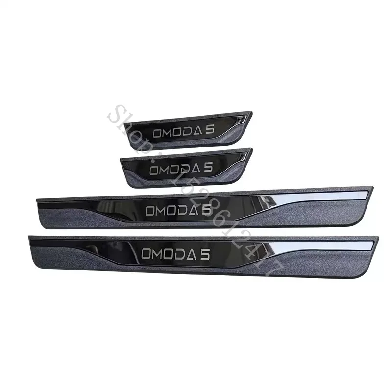 For CHERY OMODA 5 2021 2022~2024 Door Sill Protector Car Accessories ABS Stainless Steel Door Sill Pedal Scuff Plate Styling