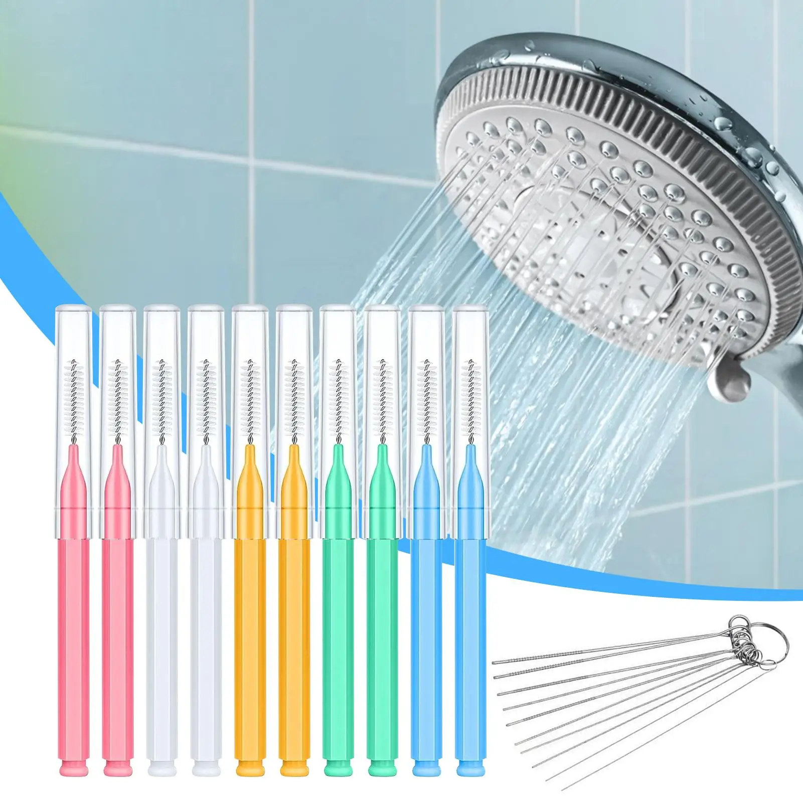

Щетка для чистки насадки для душа, 10 шт., насадка для насадки для душа, очиститель щелей, средство для удаления пятен для аэраторов в ванной, бытовые