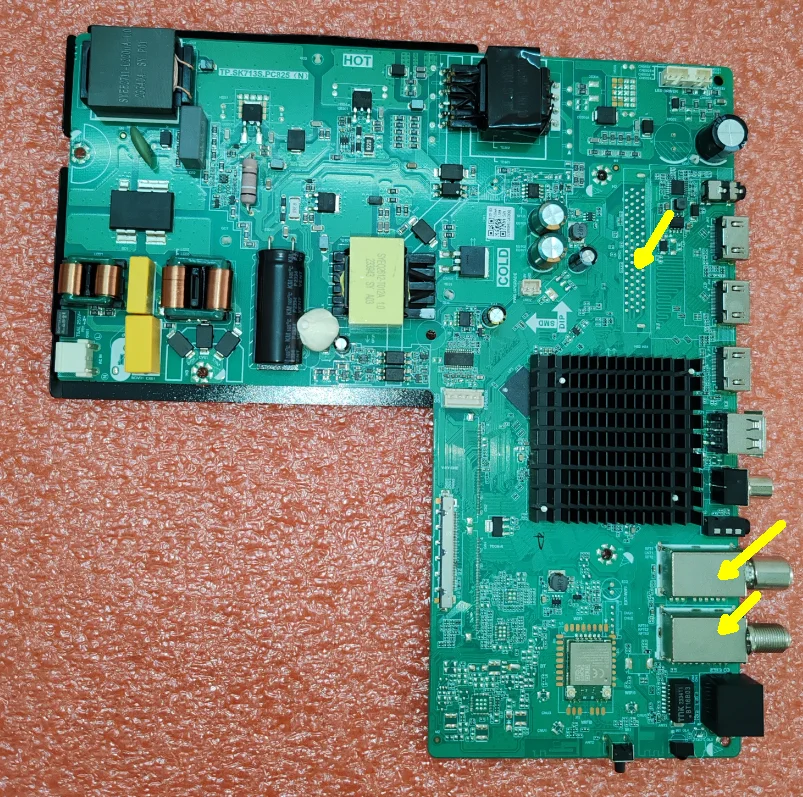 TP.SK713S.PC825(N) Материнская плата сетевого телевидения 4K WiFi, хорошо протестирована, физическое фото для 100--180 В, 560 мА, 138 Вт