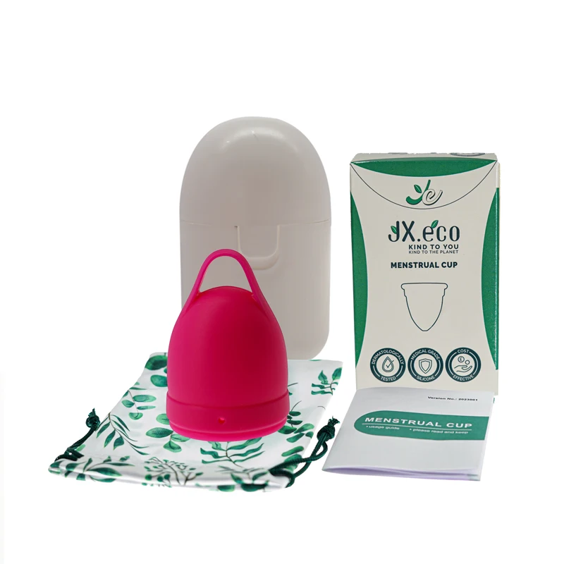 

Menstrual Cup Case and Sterilition Kit Spill-proof Design Silicone Menstrual Period Cup Feminine Hygiene Products for Women