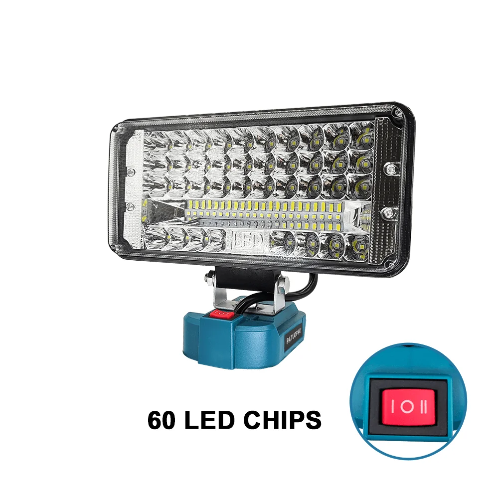 Cordless LED Work Light Portable LED Flashlight for Work Camping Outdoor Jobsite Light For Makita 18v Battery(No Battery)