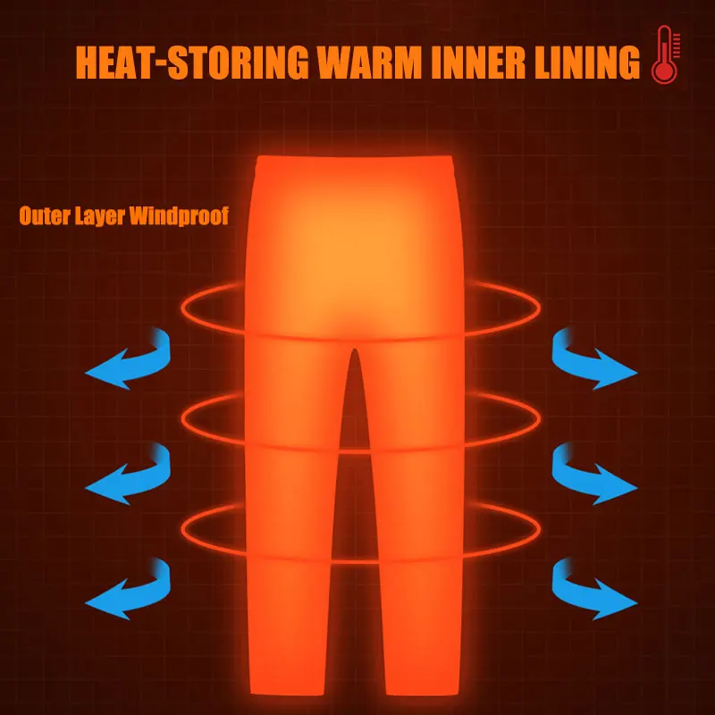 Men Winter Warm Pant Thicken Sweatpants Waterproof Windproof Softshell Fleece Trousers Warm Pants Camping Skiing Hiking Pants