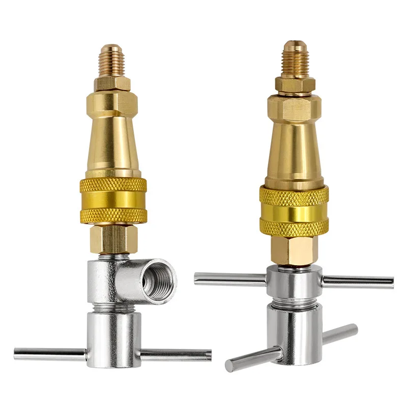 Refrigerator Quick Connector Refrigeration System  Connector Headband Cross Handle Air Conditioning Maintenance Fluoride Tool
