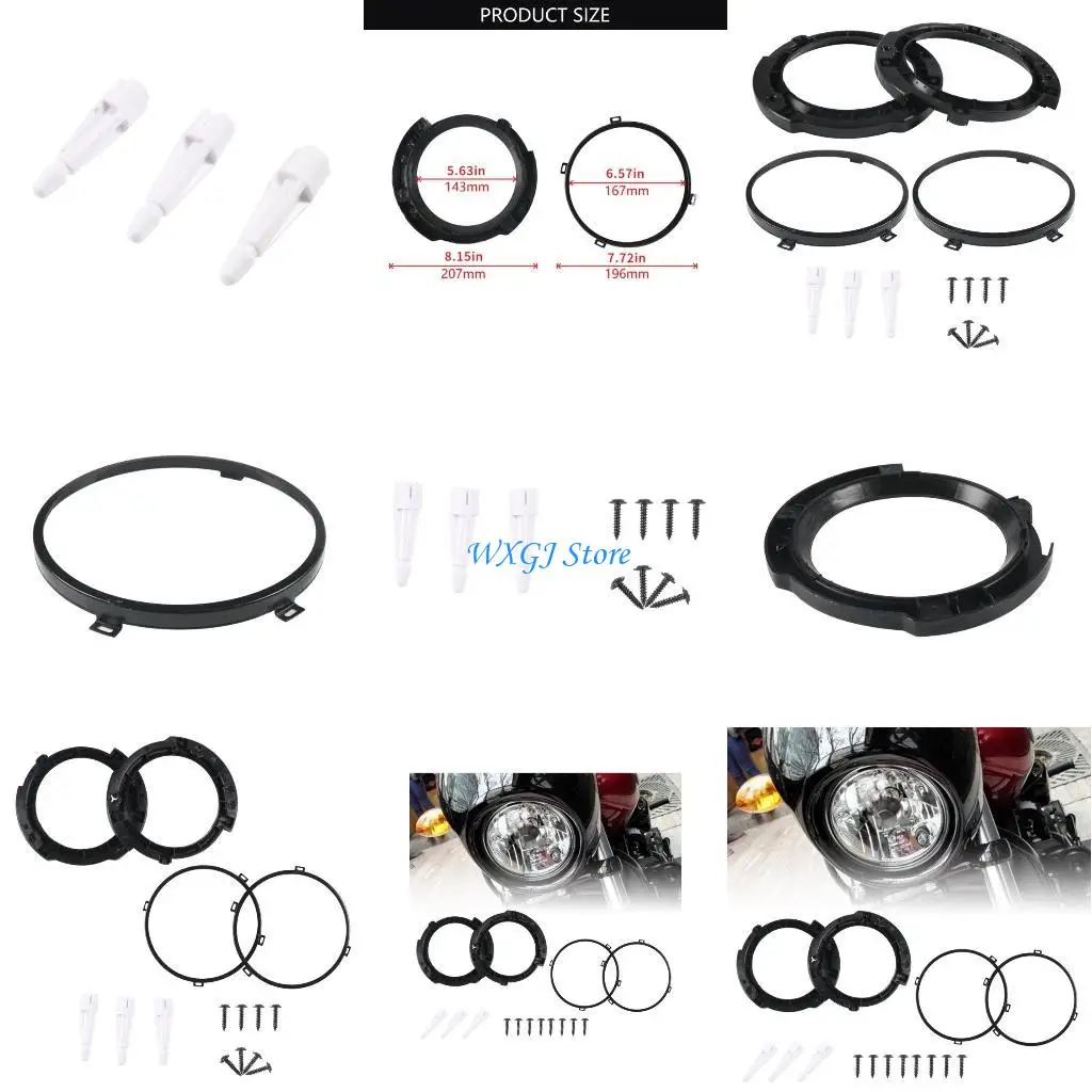 

37JE 7Inch Round Headlight Reflector Holder Bracket For 2007-2017 Car Accessories