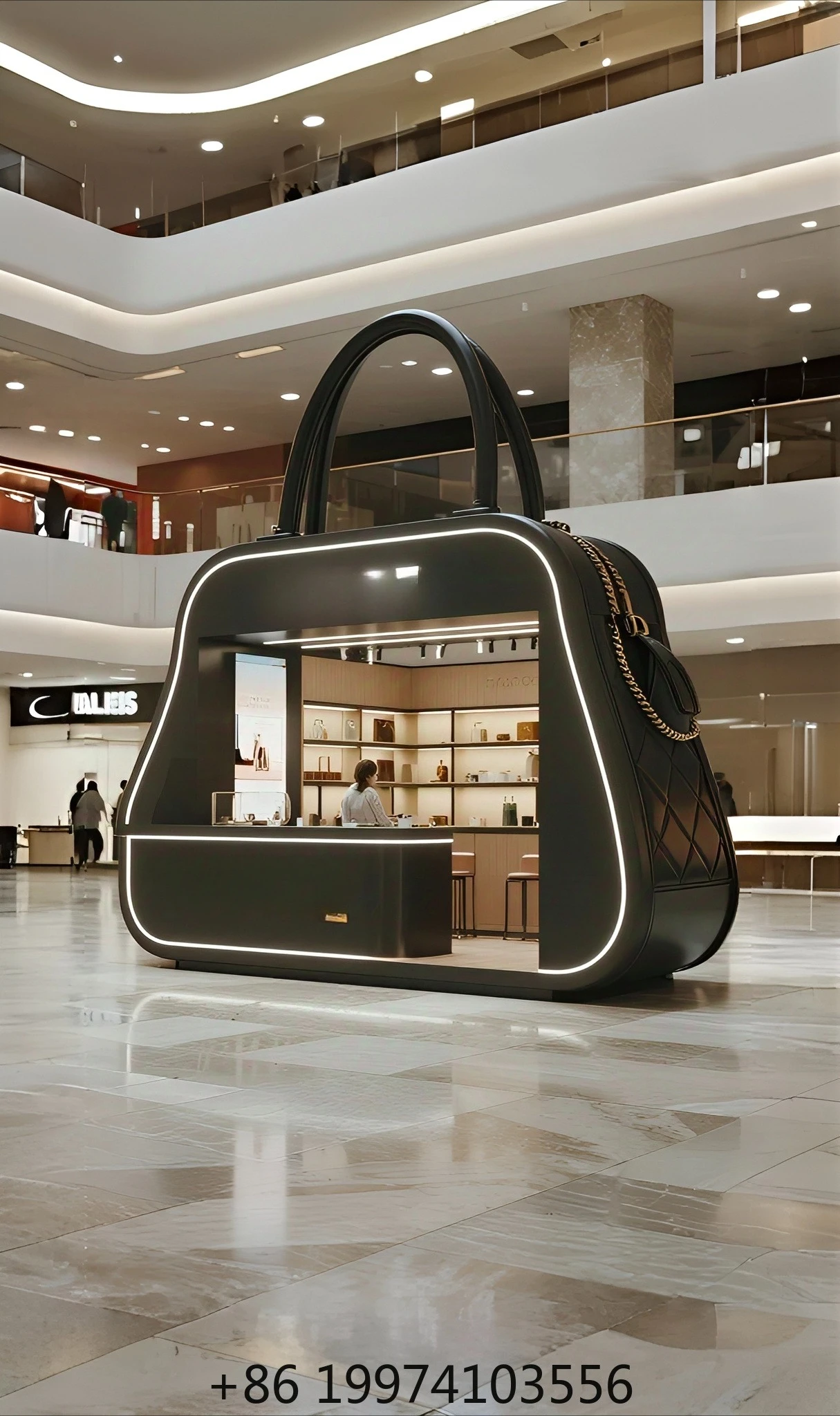 Luggage Type Mobile Snack Stall, Full Set Supporting Parts, Portable Coffee Service Station, Multifunctional Mobile Cart
