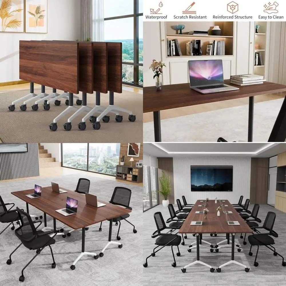 

Мобильный конференц-стол Walnut с фиксируемыми колесами для семинаров, тренингов и совещаний