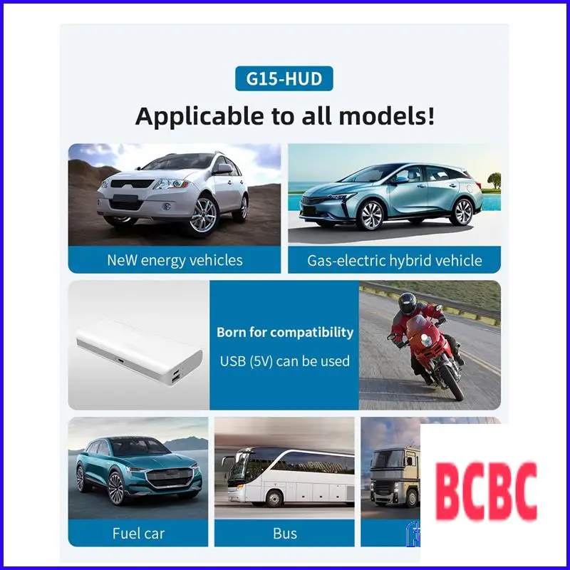 BB-G15 HUD شاشة عرض علوية GPS إنذار السرعة سرعة القيادة عرض السيارة أجزاء عالمية الملحقات