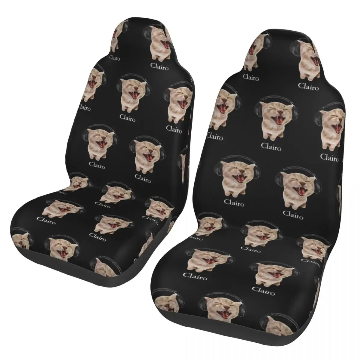 

Funny Clairo Cat Universal Car Seat Cover Off-Road For SUV Car Seat Protection Covers Fabric Hunting