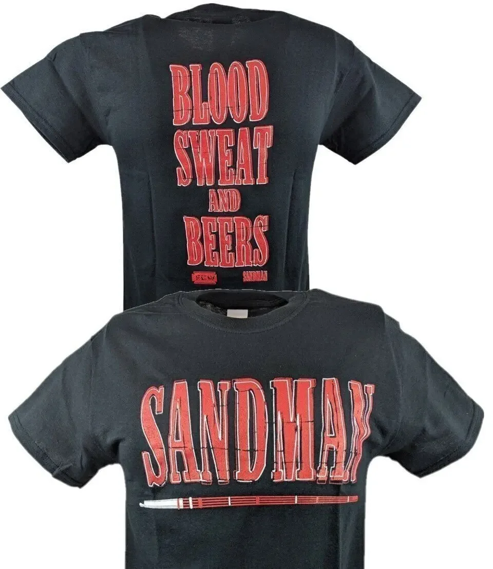 Мужская футболка Sandman Blood Sweat Beers ECW