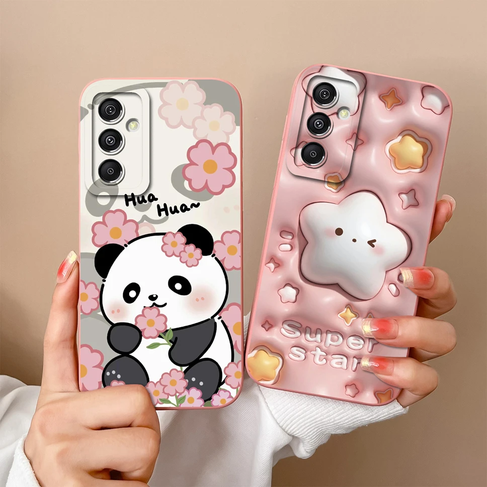 For Samsung Galaxy A15 Phone Soft Case Cute Creative Style Liquid Silicone Shockproof Back Covers For Samsung Galaxy A 15 Fundas