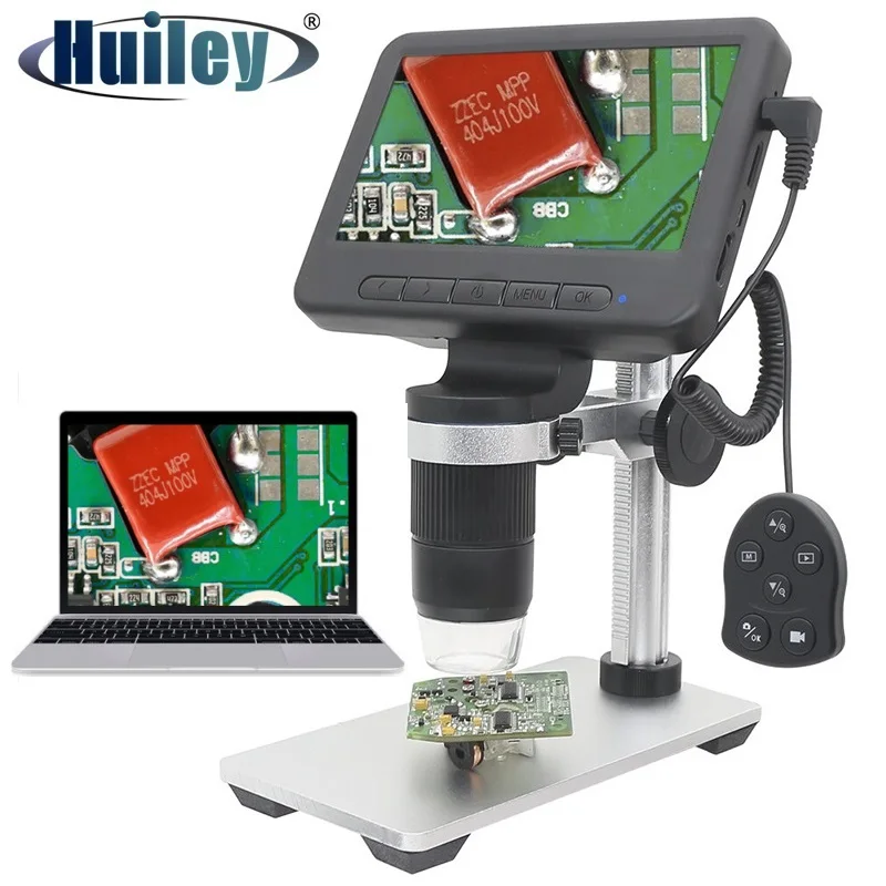 1000X Electronic USB Digital Microscope with 5 Inches LCD Display Zoom WIFI Portable Soldering Microscope for PCB Phone Repair