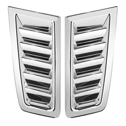 Car Front Engine Hood Bonnet Vents Hood Air Outlet Universal for Ford Focus MK2 ST for Fiesta for Mustang Chrome