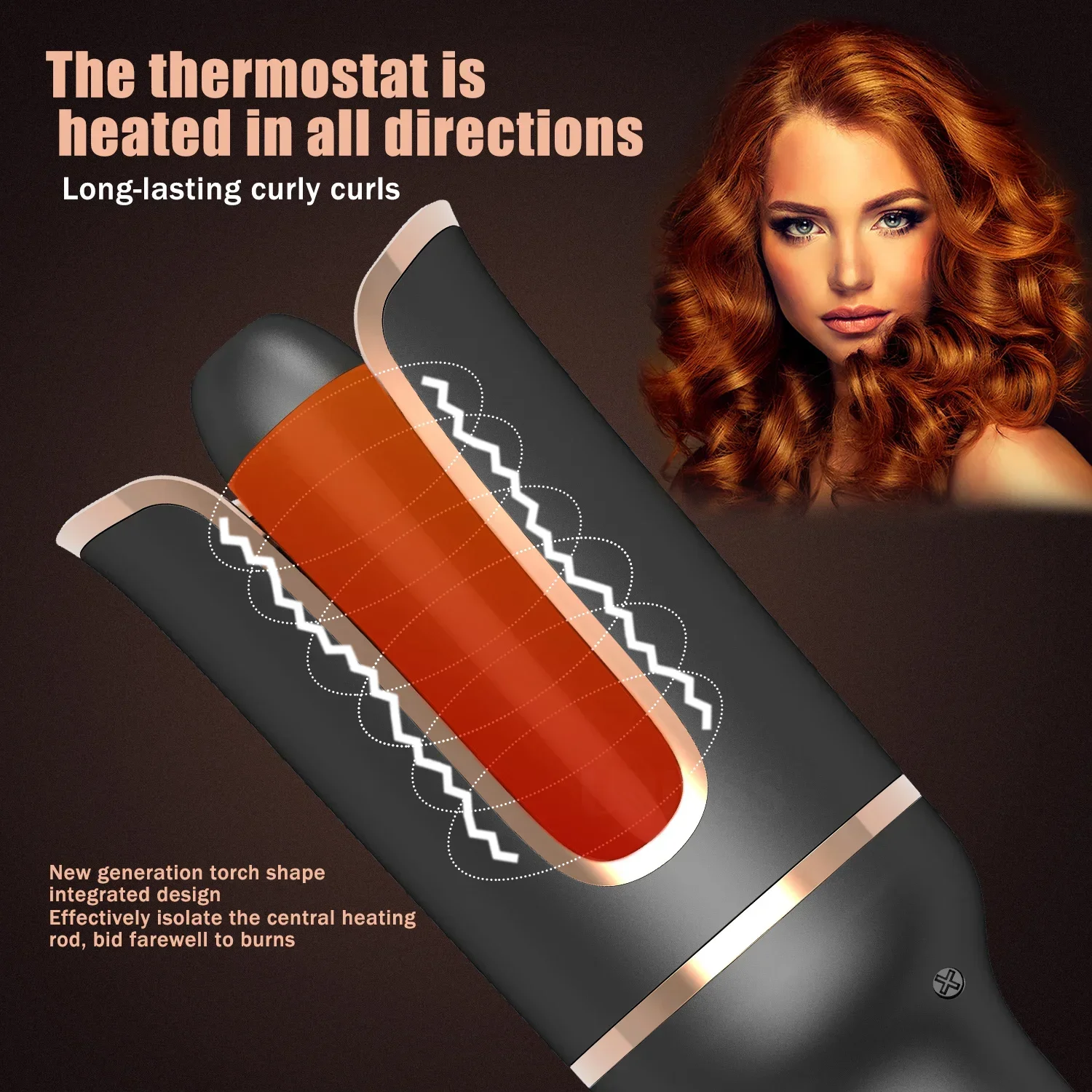 เครื่องดัดผมอัตโนมัติ Professional Classic Rose Auto Design หมุนผม Curling Iron เครื่องดัดผมอัตโนมัติ